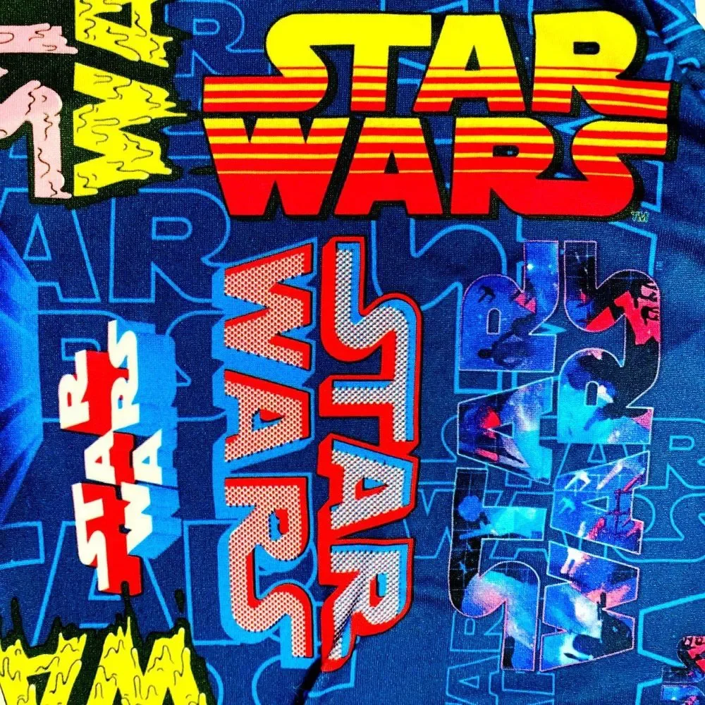 Star Wars Crazy Boxer Briefs Mens Large Underwear Disney Gift Logo Blue Yellow
